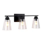 Chloe Lighting Erian Transitional 3 Matt Black Vanity Bath 22" Wide. Fixed Price $83.96.