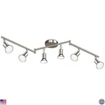 6-LIGHT Led Track Lighting Kit, Rotatable Heads, Matt Nickel, GU10 Bulbs 5000K. Fixed Price $83.88.