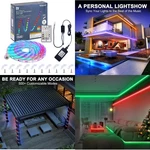 Utilitech 24FT Plug-in Music Sync Led Indoor Outdoor Strip Light 1500 Lumens New. Fixed Price $43.23.