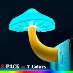2 Mushroom Led Night Romantic Sensor Plug-in Wall Lamps 7 Color. Fixed Price $10.70.
