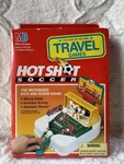 Vintage 1996 Shot Soccer Travel Games Table Milton Bradley W/ Box Nos. Fixed Price $40.00.