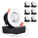 Torchstar 3-INCH 7W Led Gimbal Airtight Recessed Light With Junction Box. Fixed Price $304.99.