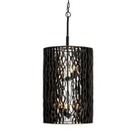 Varaluz Estela 6-LT Foyer Pendant, Matte Black/french Gold 380F06MBFG. Fixed Price $1039.20.