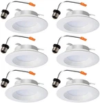 Halo RL460WH927PKBP -- Led White Ceiling Light Retrofit Trim 2700K (6 Pack). Fixed Price $29.77.
