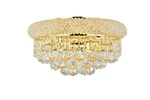 Elegant Lighting - Primo 6 14" Gold Flush Mount Clear Royal Cut Cr. Fixed Price $219.00.