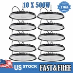 10 Pack 500W Ufo Led High Bay Light Industrial Factory Warehouse Shop Commercial. Fixed Price $289.99.