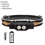 Boruit D25 Ift Led Kafa Lambas 2000LM G Far Tip-c Arj Edilebilir 18650. Fixed Price $23.96.