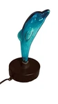 Lumisource Blue Glass Dolphin Accent Lamp Ocean Nautical Decor Light Bedroom. Fixed Price $27.99.