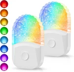 2 Pack Rgb Night Lights Plug In, Color Changing With Dusk To Dawn. Fixed Price $15.99.