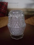 Indiana Glass Angel Lite Crystal Diamond Point Fairy Lamp Candle Holder Cup. Fixed Price $89.00.