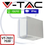 V-tac VT-7651 7539 Square Wall GU10 White Outdoor Indoor Led Spotlight Holder. Fixed Price $23.98.