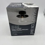 Hampton Bay Northmoore 8" Semi Flush Mount Light Oil Rubbed Bronze Open Box. Fixed Price $23.99.