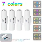 4-PACK Rechargeable Motion Sensor Night Light Magnetic, 7-COLOR Led Wall Lamp. Fixed Price $16.59.