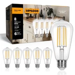 Iinvgood 8W 800LM Vintage Led Edison Bulbs Dimmable 60W Equivalent Warm White St. Fixed Price $14.38.