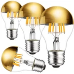 Half Chrome Light Bulb, Gold Tipped Bulbs Dimmable, 6W (60 Watt Equival.... Fixed Price $56.13.