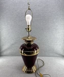 Ore International - 30" Urn Shaped Ceramic Table Lamp Burgundy With Gold. Fixed Price $44.99.