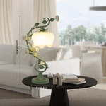 Green Flower Petal Table Bedroom Bedside Night Light Glass Lampshade. Fixed Price $73.53.