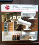Hoover Indoor Led Surface Mounted Spotlights, Motion Activated W/ Remote Control. Fixed Price $15.00.
