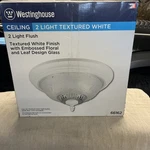 Westinghouse 66162 White 2-LIGHT Ceiling 7 X 13.39 13.25 D In.. Fixed Price $29.99.