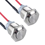 Dmwd 2PCS 19MM Metal Push Button Switch High Round Latching, Silver. Fixed Price $14.19.