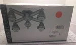 Monte Carlo MC86BP 4 Light Fitter Kit Brushed Pewter Finish Open Box. Fixed Price $42.40.