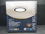 Hampton Bay Clement 13IN Black Indoor Led Flush Mount Color Changing Night Light. Fixed Price $19.99.