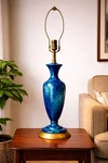Paul Milet Porcelain Table Lamp Transmutation Flamb Blue With Sea-foam Blooms. Fixed Price $250.00.
