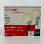 Sengled Smart Light Bulbs Wifi Alexa Compatible 2 Pack 800 Lumen Soft White. Fixed Price $12.33.