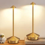 Newsee Modern Cordless Lamp Set Of 2, Portable Led Desk Gold (2 Pack). Fixed Price $92.95.