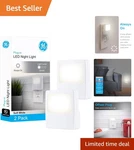Set 2 Ge White Led Night Lights With Soft Glow For Hallway. Fixed Price $11.99.