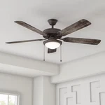 Hampton Bay Trice 56 In. Led Espresso Bronze Ceiling Fan. Fixed Price $69.99.