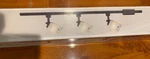 Hampton Bay 3-LIGHT Matte Black Linen Glass Linear Track Lighting Kit. Fixed Price $50.00.