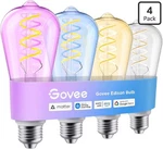 Govee Edison Bulbs, Smart Vintage Light Rgb Color Changing And Tunable. Fixed Price $60.00.