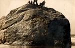 Antique Rppc Oregon Coast Sea Stack Rock Formation People Top Azo Postcard. Fixed Price $19.95.