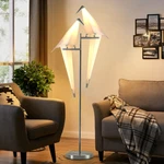 Creative Led Floor Lamp Fashion Art Origami Crane For Bedroom Reading Cafe. Fixed Price $151.43.