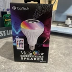 Top Tech Muti Color Wireless Music Bulb With Remote Smart Light Speaker. Fixed Price $6.00.
