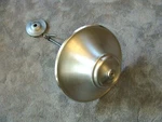 Vintage Antique Art Deco Ceiling Light Aluminum Fixture Pendant Streamline Alzak. Fixed Price $127.50.