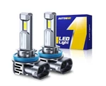 Autoone Led Bulb 1:1 Mini Size 40000LM H8/H9/H11 Light Replacement 2PK. Fixed Price $17.99.