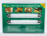 Megabrite 13.5" Ccfl Slim Undercabinet Light 2 Pack Brushed Nickel Touch On/off. Fixed Price $49.94.