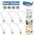 Brighten Up With Sunco 6 Pack Of Dimmable BR30 Led Bulbs - 11W, Indoor Usage. Fixed Price $33.24.