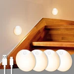 4PCS Led Motion Sensor Night Light Usb Rechargeable For Cabinet Closet Stair. Fixed Price $9.99.