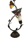 Butterfly Lily Tiffany Style Stained Glass Table Lamp - 17 Inch Night Light. Fixed Price $233.99.