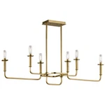Kichler 43362 Brass Alden 6-LIGHT 39"W Chandelier. Fixed Price $754.99.
