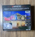 Monster 100FT Permanent Outdoor Lights SMART-72 Rgbic Leds,waterproof,appcontrol. Fixed Price $79.00.