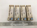 (4) New Bulbrite 2.5W Led Filament CA10 Clear 2700K Dimmable E12 Candelabra. Fixed Price $21.90.