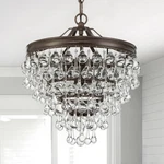 Crystorama Calypso 12" Wide Vibrant Bronze Finish Crystal Chandelier. Fixed Price $550.00.