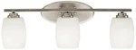 Kichler 24" Wide White Glass 3-LIGHT Vanity Bathroom. Fixed Price $214.97.