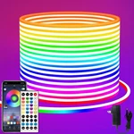 Led Neon Lights Strip 66FT,DC 24V Rgb App Remote Control.... Fixed Price $57.69.
