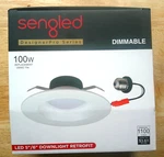 *new* Sengled Designer Pro Series Dimmable 100W Down Light, Retrofit. Fixed Price $19.95.