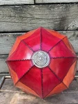Rare Leather African Sconce Wall Art Moroccan Iron Frame Tribal Vintage Mcm 16. Fixed Price $124.46.